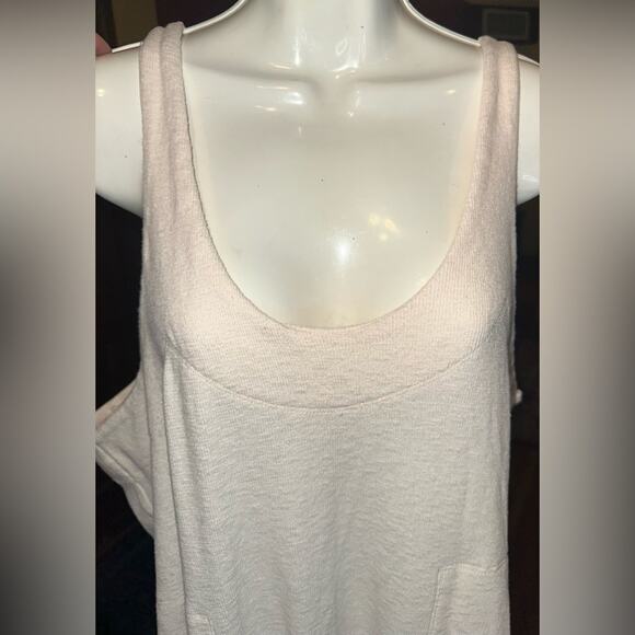 Free People Beach Be happy pinafore oversized dress maxi with slit size XS -M - Picture 5 of 11